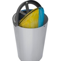 Madrid round bin 3 streams 120 litres bag holder