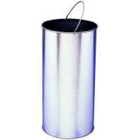 Ashtray bin in shiny stainless steel, luxury, 19L capacity, elegant.