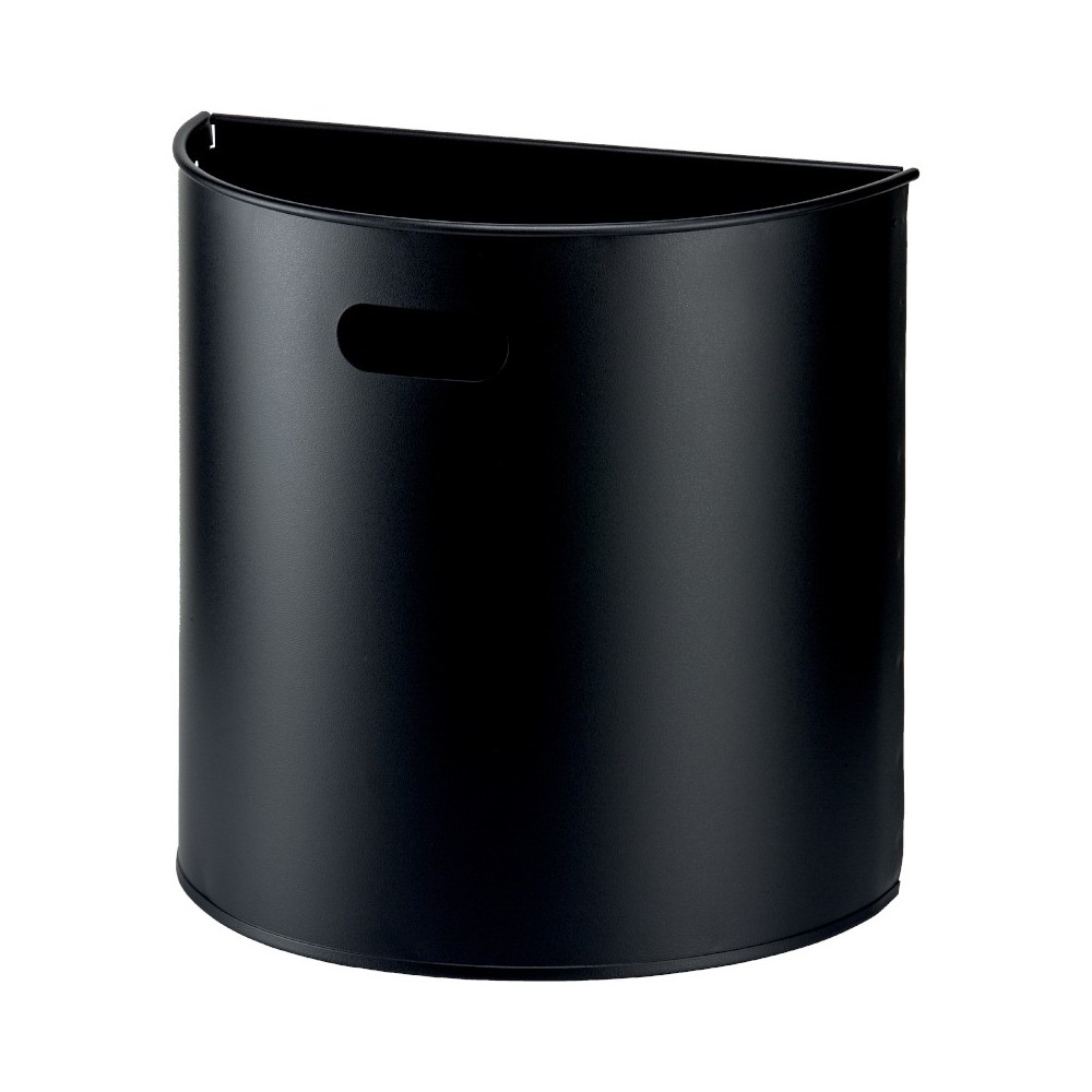 Black half-round wall basket