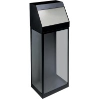 Stainless steel bin with transparent push flap modern