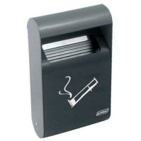 Elegant and discreet outdoor wall-mounted ashtray.