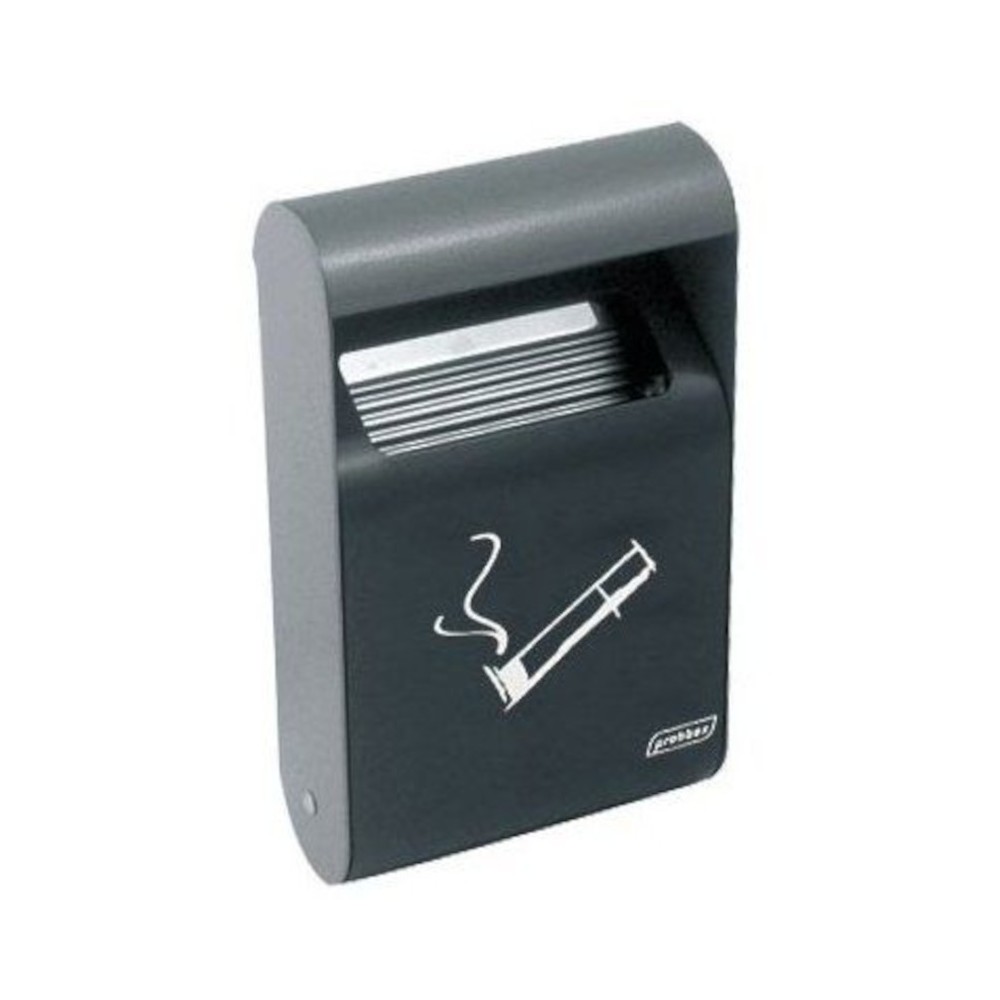 Elegant and discreet outdoor wall-mounted ashtray.