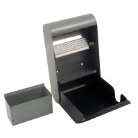 Wall-mounted ashtray, galvanised steel, durable, weather-resistant