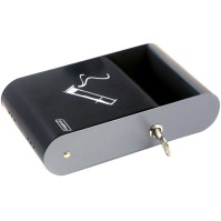 Wall-mounted ashtray, resistant and elegant galvanised steel