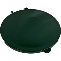 Durable green lid for holding bin bag.