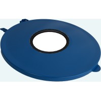 Blue lid with opening