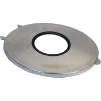 Galvanised bin bag holder lid