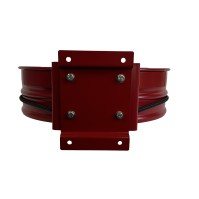 Robust red wall mount for 80-110L bags.