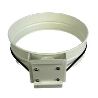 White wall-mounted holder for 80-110L bags, durable steel.