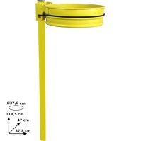 Yellow bin bag holder