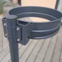 Steel grey bin bag holder