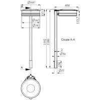 grauer anthrazitfarbener Taschenhalter