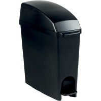 Hygienic black pedal bin