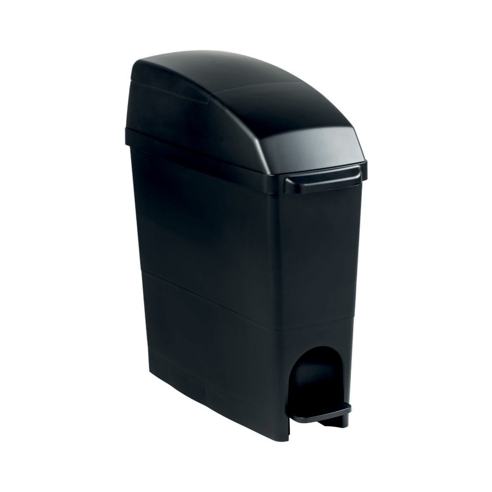 Hygienic black pedal bin