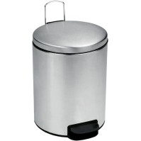 Compact stainless steel pedal bin