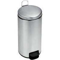 Shiny stainless steel 20L bin with practical pedal