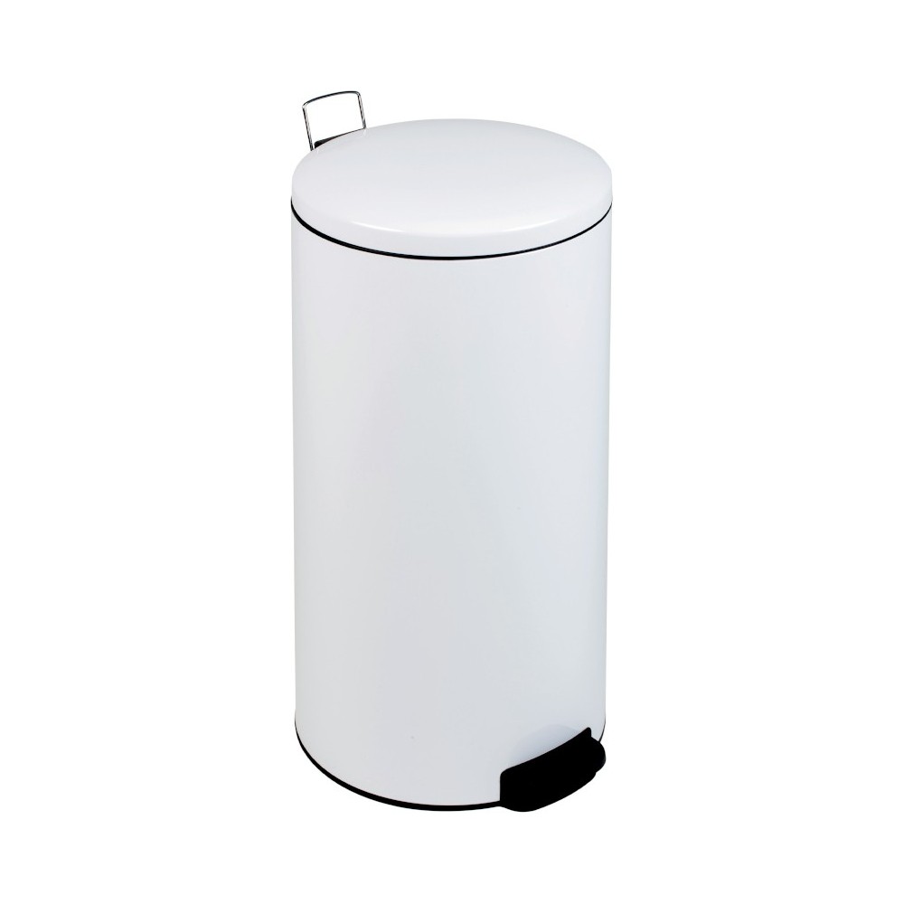 White pedal bin 30L