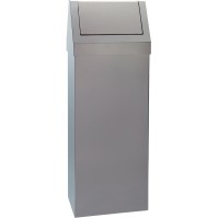 Stainless steel 50L bin with practical swing lid