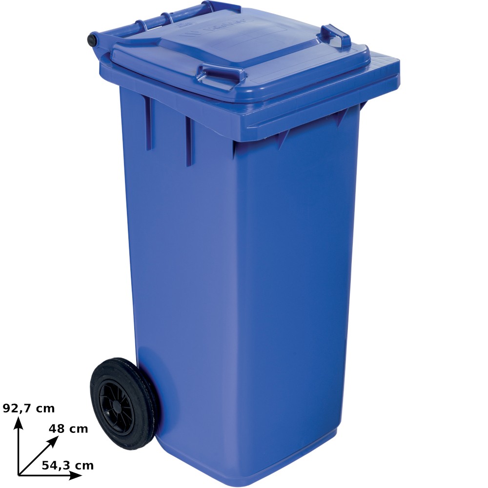 Robust and practical 120L blue wheeled bin