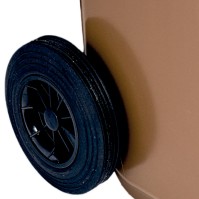 Brown wheeled bin 120 litres durable manoeuvrable