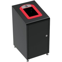 Black 60L selective sorting bin efficient and durable