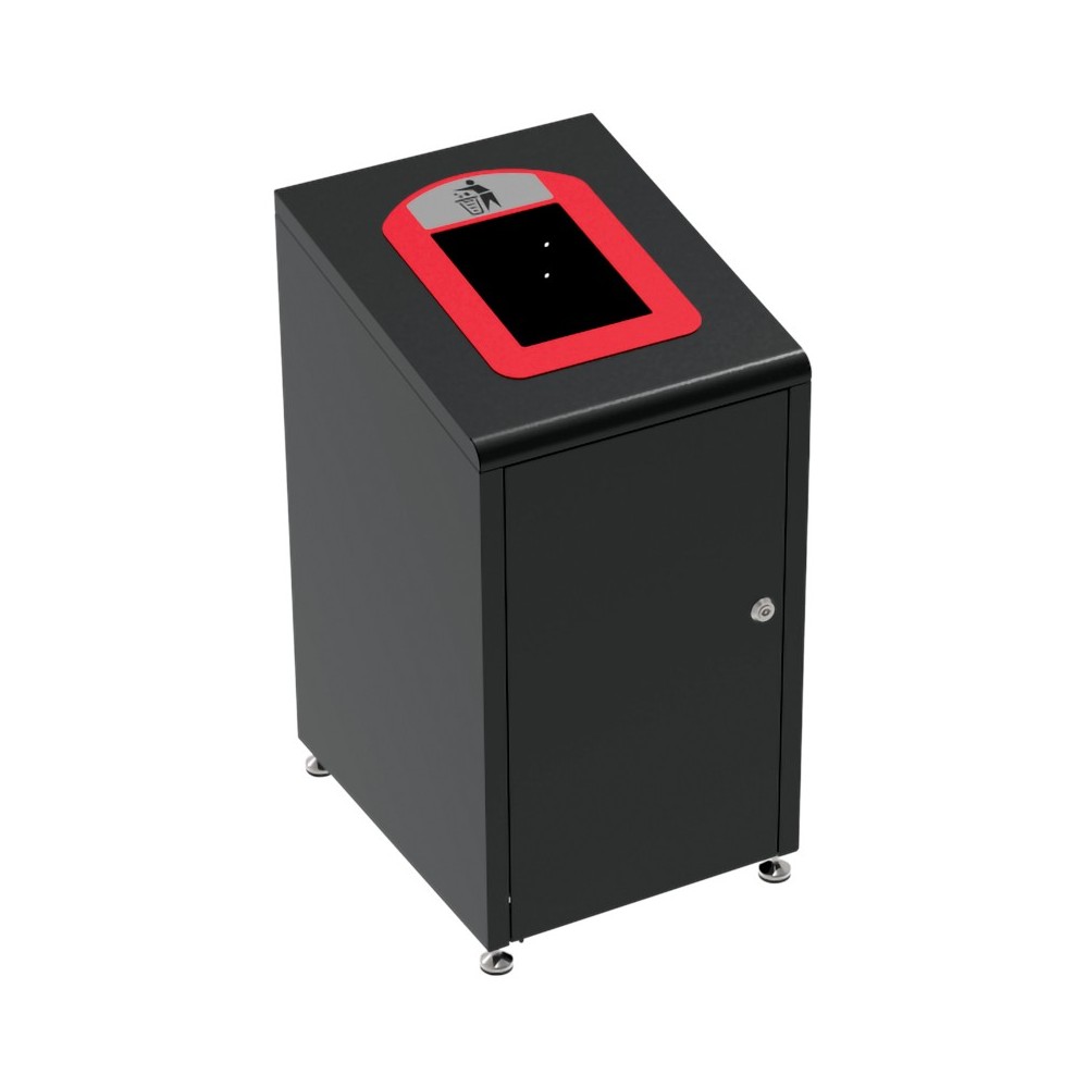 Black 60L selective sorting bin efficient and durable