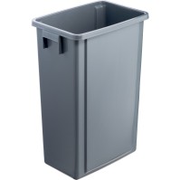 Robust black steel selective sorting bin 60L secured