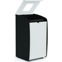 Durable modular white waste bin aesthetic practical