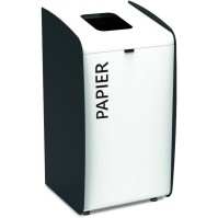 Modular white waste sorting bin, aesthetic and functional