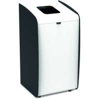 Functional robust aesthetic white waste sorting bin