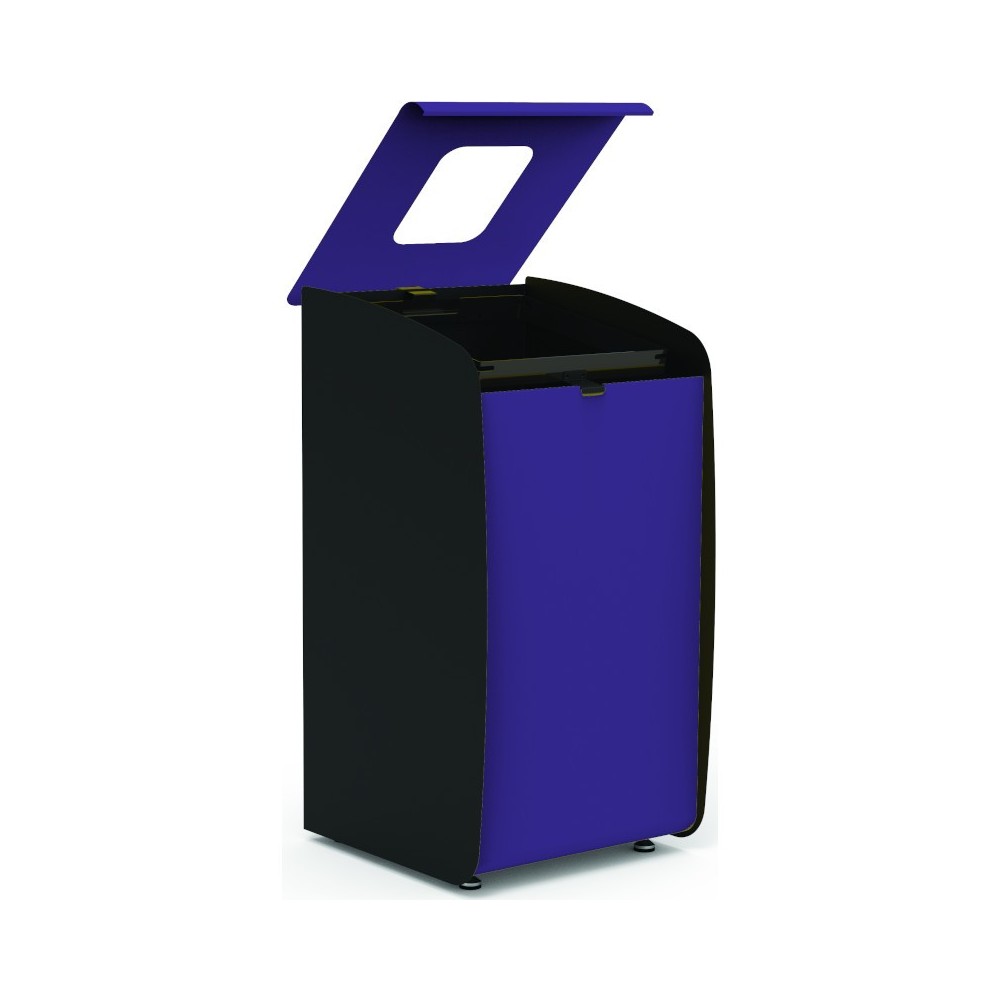 Modular blue waste bin for efficient sorting