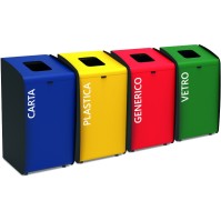 Robust and practical blue modular recycling bin