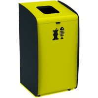 Yellow modular bin for efficient waste sorting