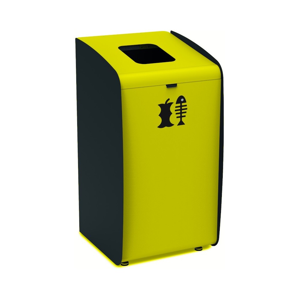 Yellow modular bin for efficient waste sorting