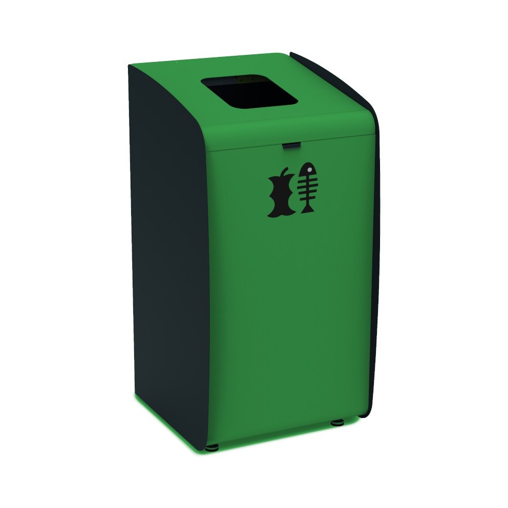 Modular green waste bin for ecological sorting.