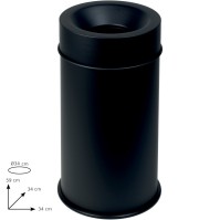 Durable black fireproof bin office eco-friendly safety