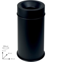 Black fireproof bin 90L maximum security