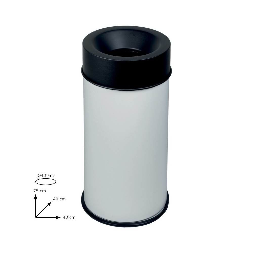 Black fireproof bin maximum security 90L