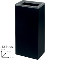 Durable elegant grey tri-selective bin 42L