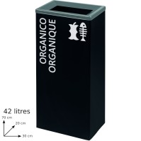 Grey functional design recycling bin 42L