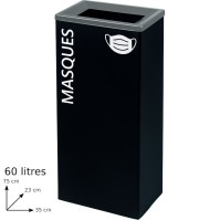 Robust aesthetic grey 60L tri-selective bin functional