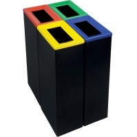 Robust blue recycling bin 42L rectangular