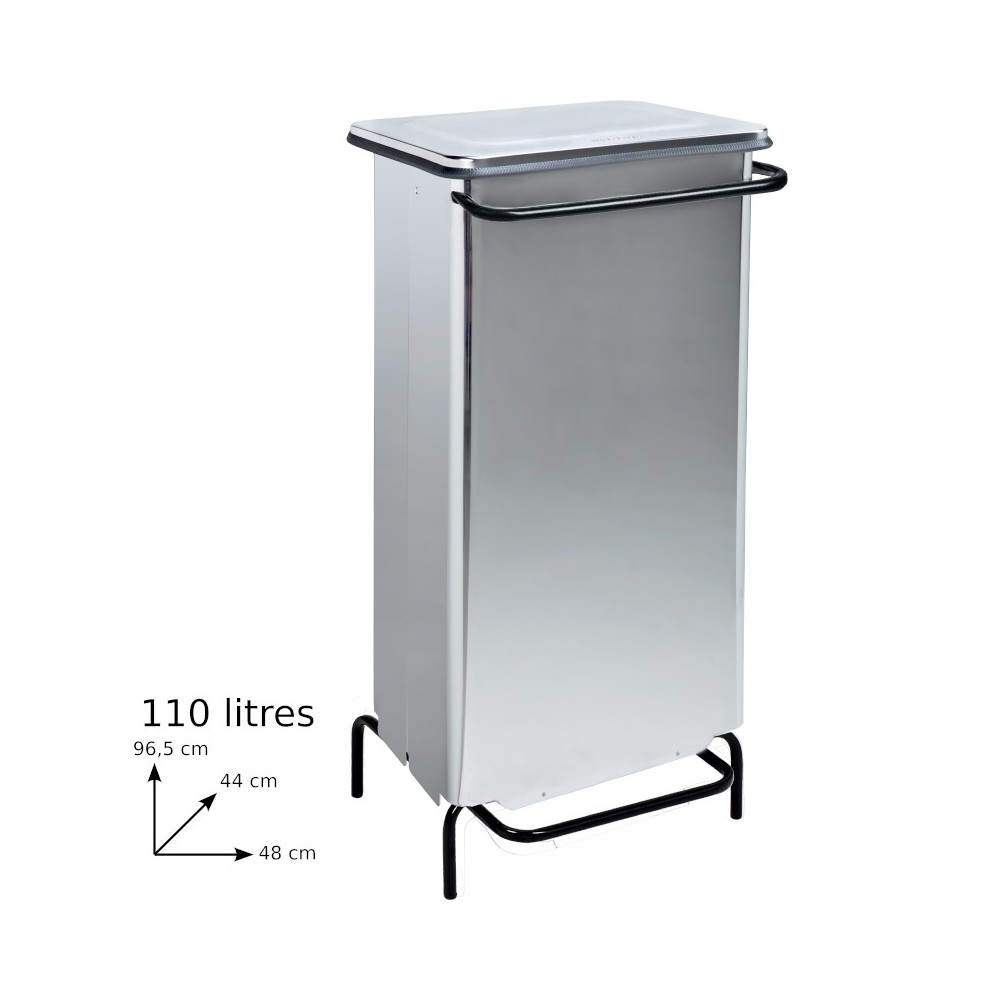 Static pedal bin 110L for professional kitchen