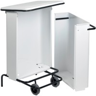 Robust mobile black pedal bin 110L hygienic