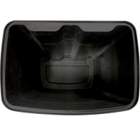 Elegant black bin 50L with sturdy concealing lid