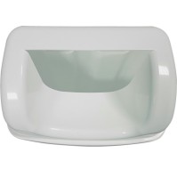 White bin 50L sleek design lid concealing waste