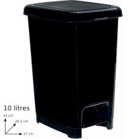 Black pedal bin 10L set of 18