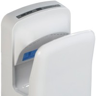 Intelligent white hand dryer with hygienic blown air and LED heating