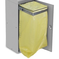 Stockholm selective sorting bin 75 litres with front flap bag holder