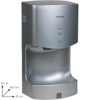 Smart efficient grey air-blade hand dryer